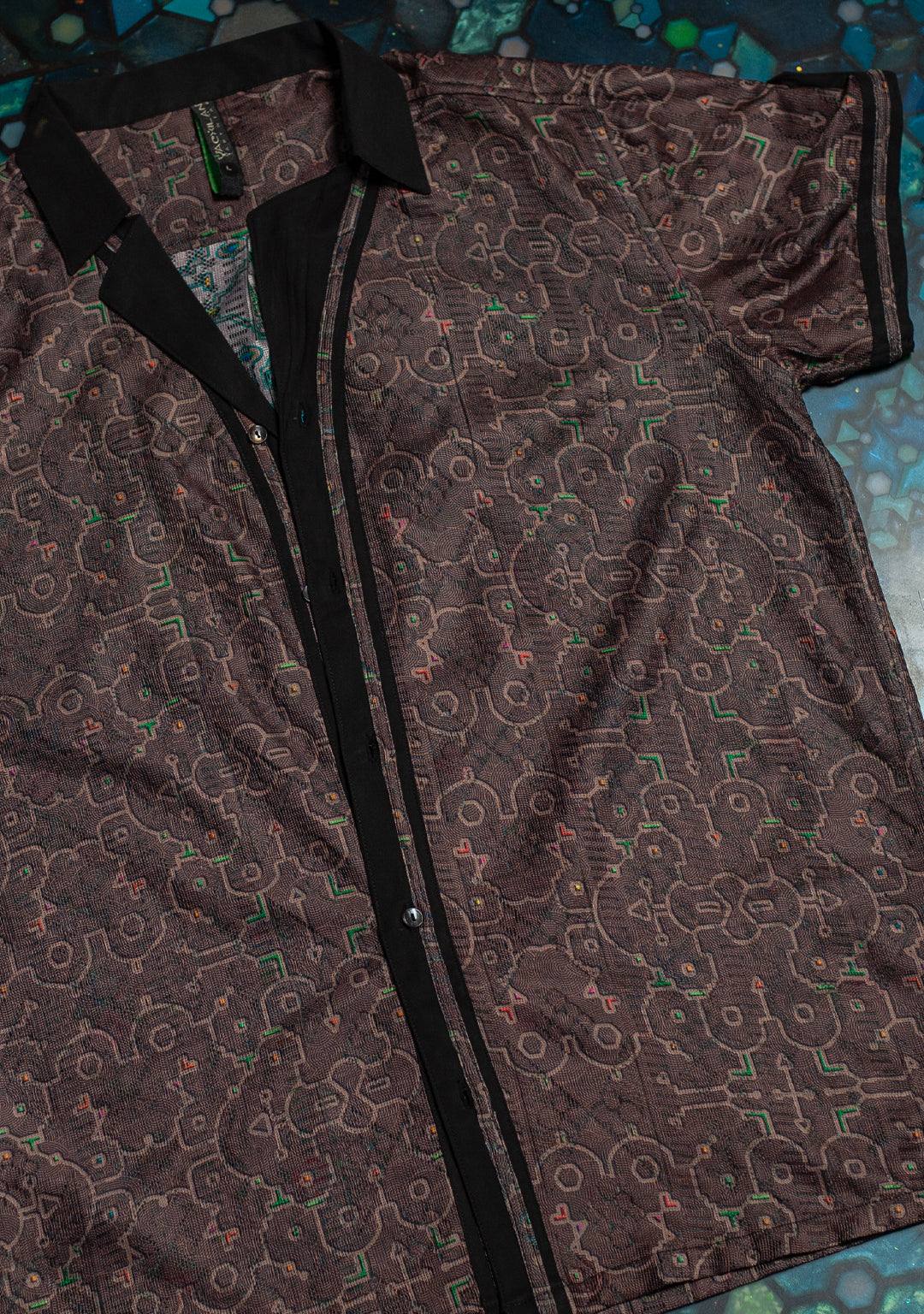 Shirt Men DOLCE Half Sleeves / Lace Black Border - REBIRTH OF IKARO Earth